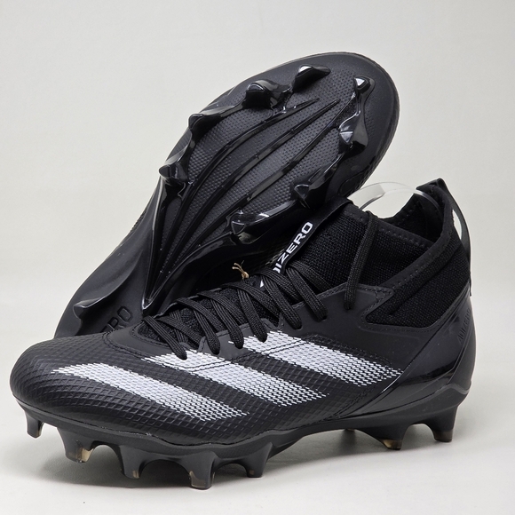 Adidas Adizero Impact Football Cleats Black White IE9661 Men’s Size 10.5 New - Picture 1 of 10